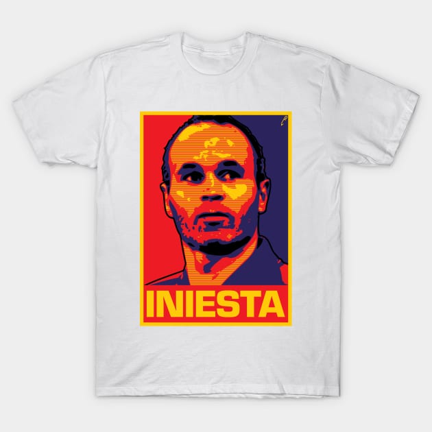 Iniesta - SPAIN T-Shirt by DAFTFISH